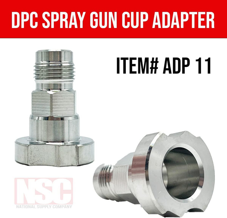LAUCO Spray Gun Paint System Stainless Steel Adapter (11) (Aftermarket) Compatible with 1.0 System Only and The Disposable Spray Gun Cup Liners and Lid System