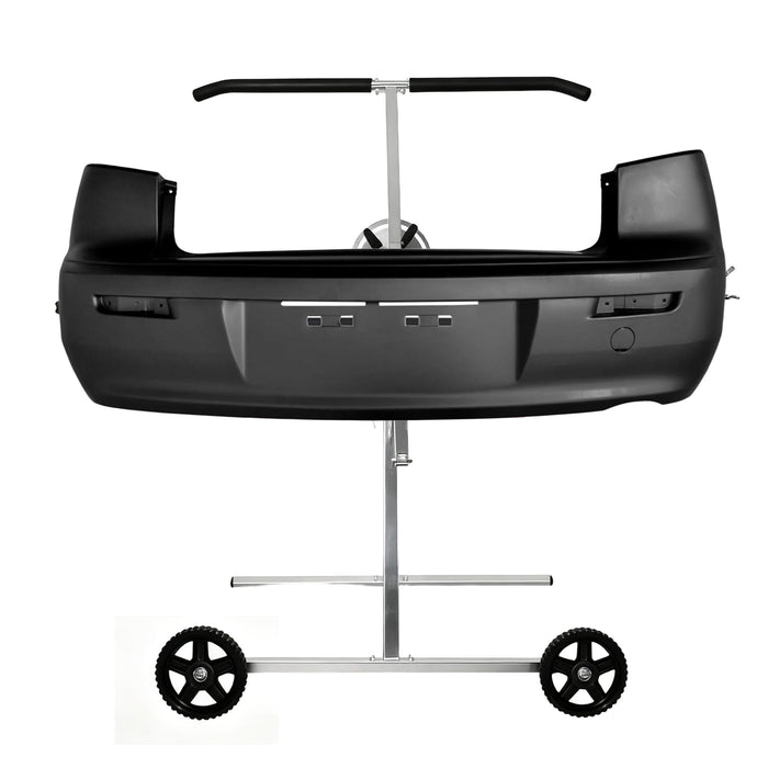 LAUCO Universal Panel and Bumper Stand – Adjustable Car Painting & Repair Stand with Rotating Frame, Foldable 2-Wheel Design, 220 lbs Load Capacity, Galvanized Steel Construction for Auto Body Work 36098