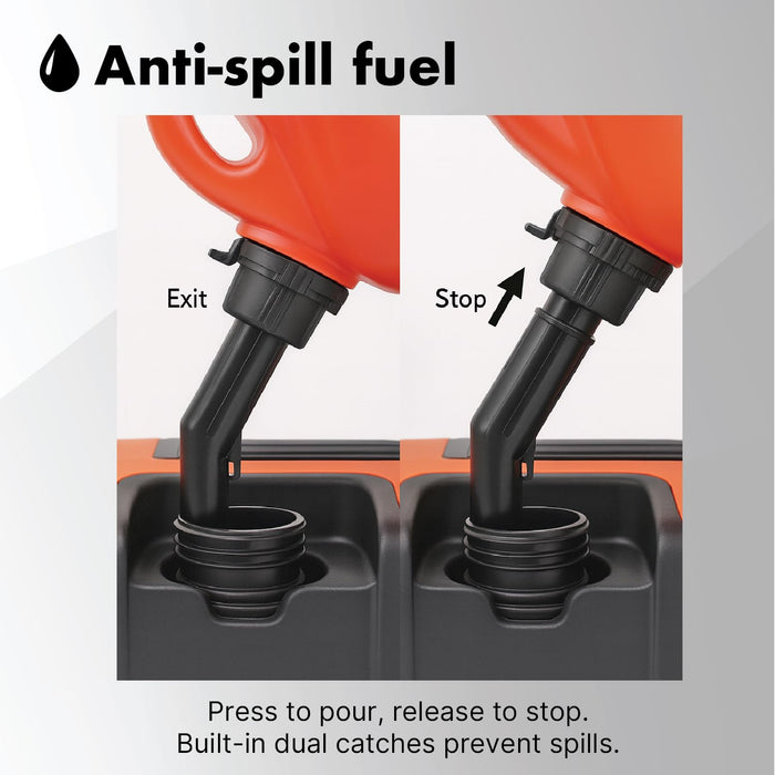 LAUCO Portable Fuel Tank, Gas Container, 3 Gallon Gas & Diesel Container with Transfer Hose and Nozzle, Mobile Fuel Storage for Boats, Docks, Farm, Shop & Garage 87256