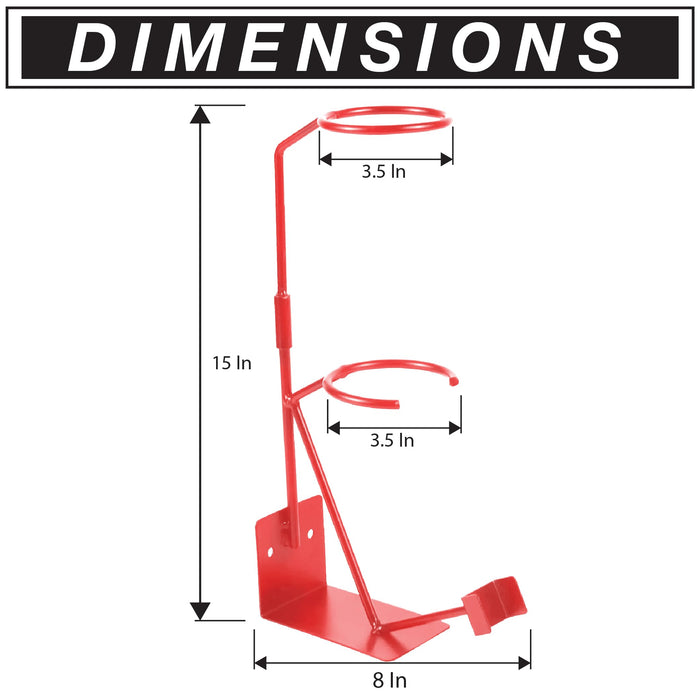 LAUCO Spray Paint Gun Holder, Gravity Spray Gun Holder Stand with Strainer Holder, Paint Gun Stand for Wall or Bench Mount, HVLP, Red (Without 250 Strainers, 2)
