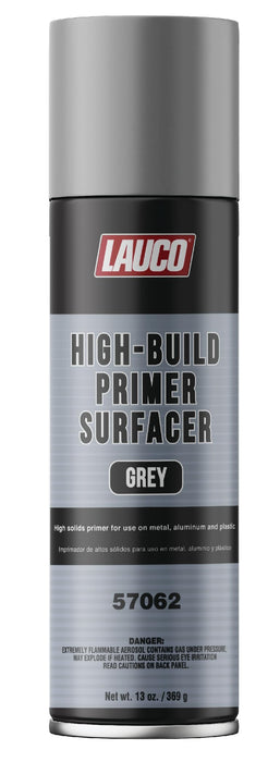 LAUCO Grey High-Build Primer Aerosol 13 oz, Heavy Fill Automotive Surfacer for Paint Prep on Metal, Aluminum, Plastic & Fiberglass 57062