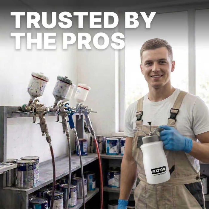 KOTA 1 L Adjustable Hand Pump Pressure Sprayer, Heavy-Duty Multipurpose Bottle for Automotive Solvents, Surface Prep & Car Detailing, Chemical-Resistant PE Construction (Cleaning Applicator) 75880