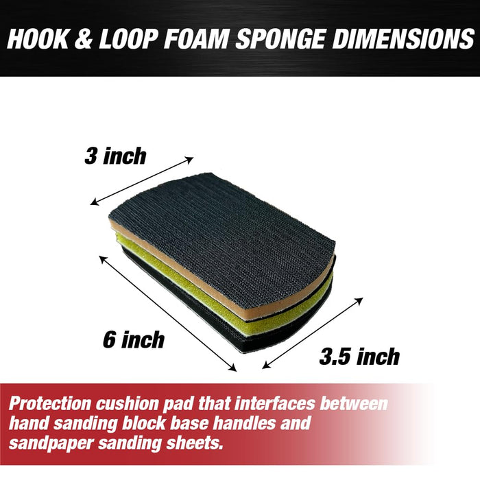 Hook and Loop Block KIT 6 Inch Round & Mouse Hand Sanding, Interface Pads Ideal for Woodworking, Furniture Restoration, Home and Automotive Body, Hook Backing Plate for Sanders or Polishers, 5 PCS