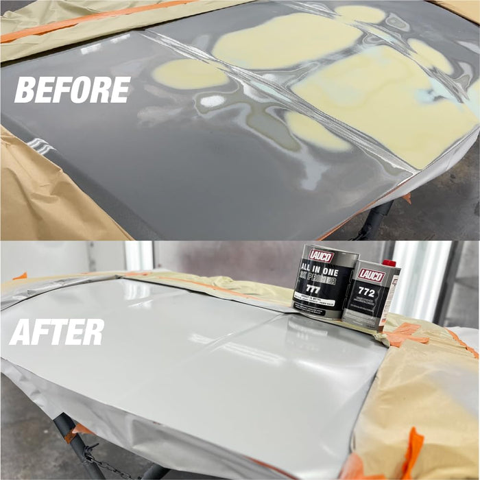 LAUCO All-In-One 2K Urethane DTM Primer Surfacer Kit | 1 Gallon Gray High-Build Sealer & Filler | Includes 1 Quart Fast Activator (4:1 Mix Ratio) | Automotive & Car Paint 773