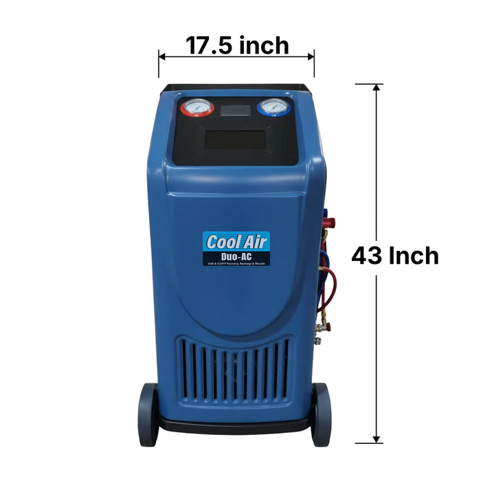 LAUCO Cool Air Duo-AC Machine – Professional Automotive A/C Recovery & Recharge Station | Full-Automatic Dual Refrigerant Service Machine for R134a & HFO-1234yf with 7-Inch Touch Screen (Duo-AC)