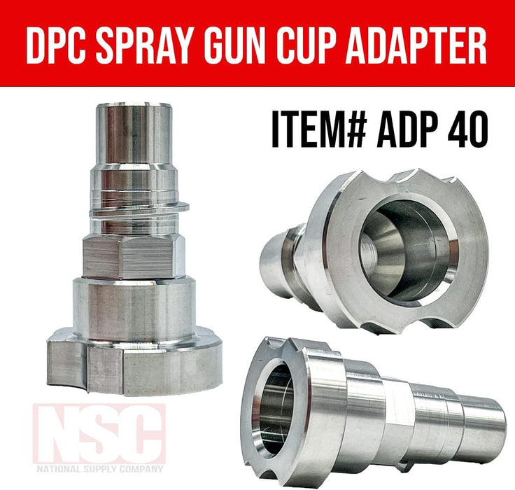 LAUCO Spray Gun Paint System Stainless Steel Adapter (40) (Aftermarket) Compatible with 1.0 System Only and The Disposable Spray Gun Cup Liners and Lid System