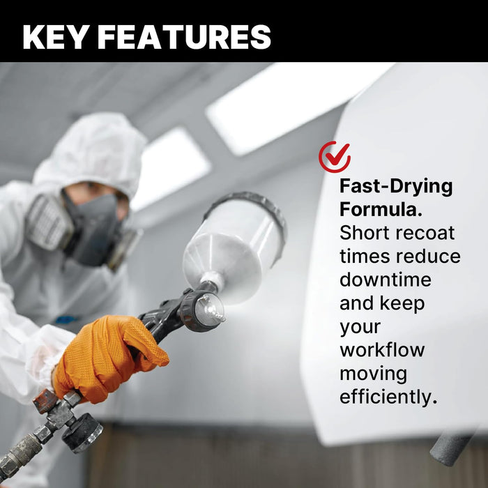 LAUCO 1K Basecoat Frosted White – White Automotive Paint – Factory Color Match – 1 Gallon – Spray Gun Ready – Mixing Ratio 1:1 – Car Repaint Base Coat 87288