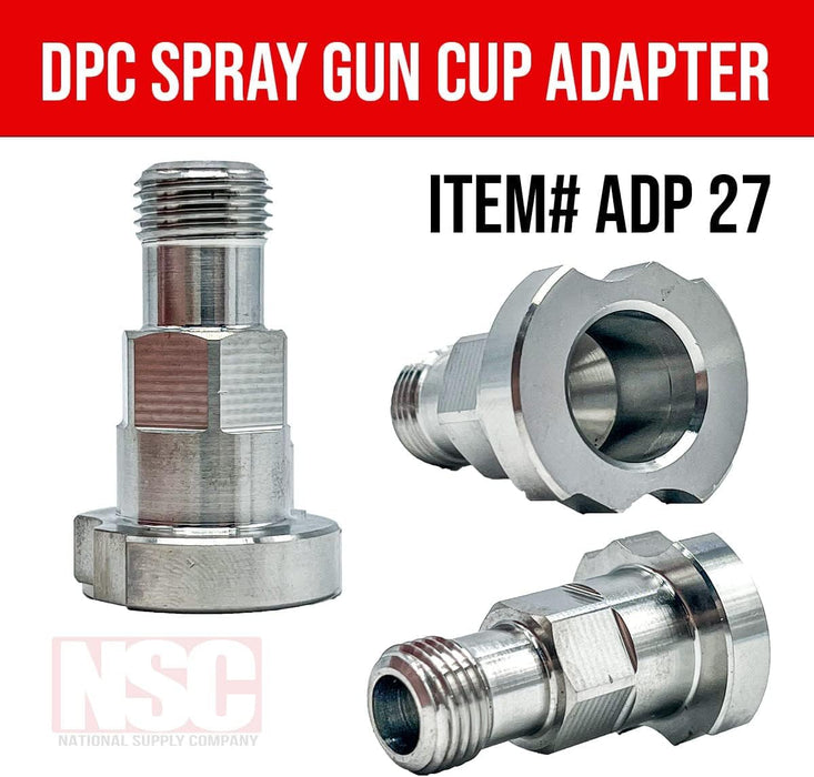 LAUCO Spray Gun Paint System Stainless Steel Compatible with 1.0 System Only and The Disposable Spray Gun Cup Liners and Lid System Adapter27-16119 (Aftermarket)