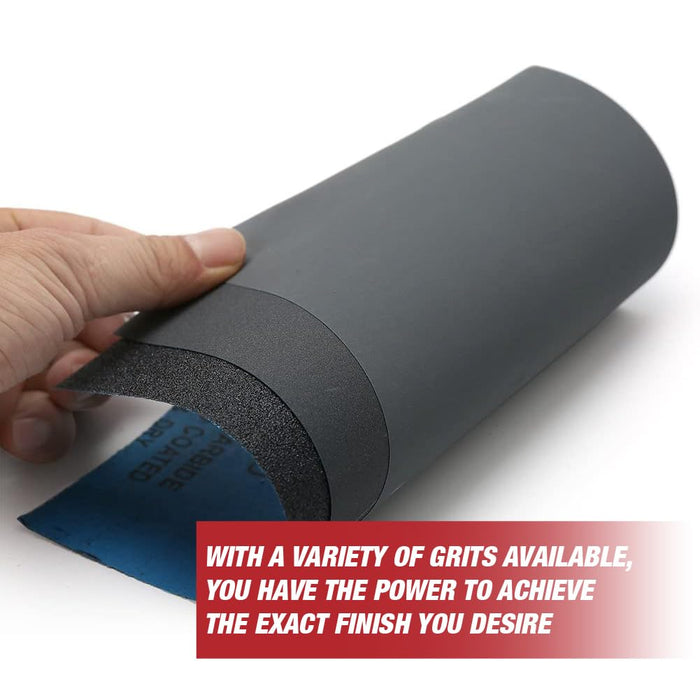 Aqua Maxx Wet or Dry Sandpaper, 9x5.5 Inches, Box of 50 - Abrasive Paper Sheets for Automotive Sanding, Detailing, Polishing Automotive, Woodworking Wood Furniture (400 Grit, 50) 25931