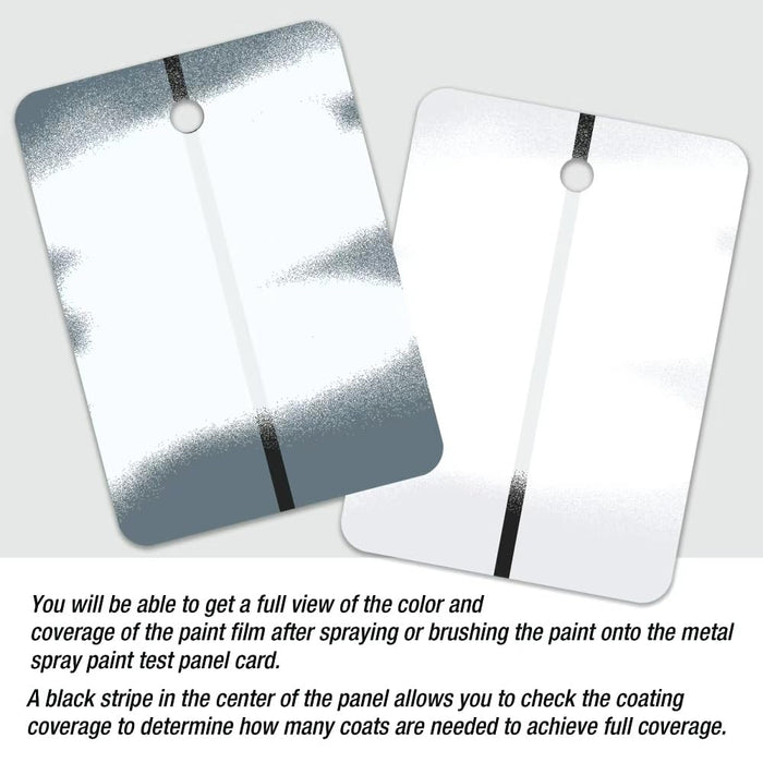 LAUCO Metal Spray Out Cards – White & Medium Grey Automotive Color Matching Test Panels – 4" x 6" Spray Out Sample Cards – (50 Pack)