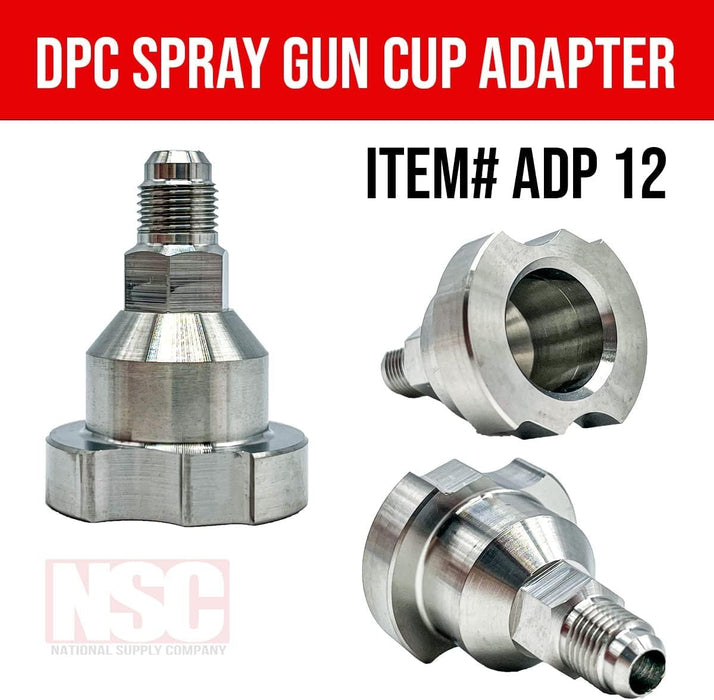 LAUCO Spray Gun Paint System Stainless Steel Adapter (12) (Aftermarket) Compatible with 1.0 System Only and The Disposable Spray Gun Cup Liners and Lid System