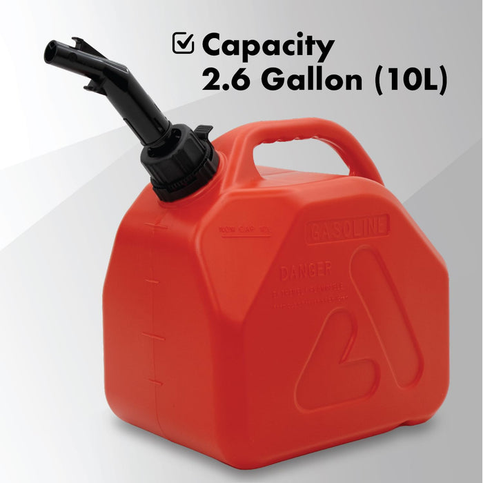 LAUCO Portable Fuel Tank, Gas Container, 3 Gallon Gas & Diesel Container with Transfer Hose and Nozzle, Mobile Fuel Storage for Boats, Docks, Farm, Shop & Garage 87256