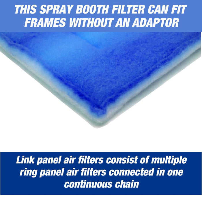 Paint Booth BI Fold 20" x 40" x 1" Tacky Intake Filter Pad for Cross Draft Style Paint Booths (Internal Wire) - 10 Filter per Box (Value of 20 Filters) (20" x 40")