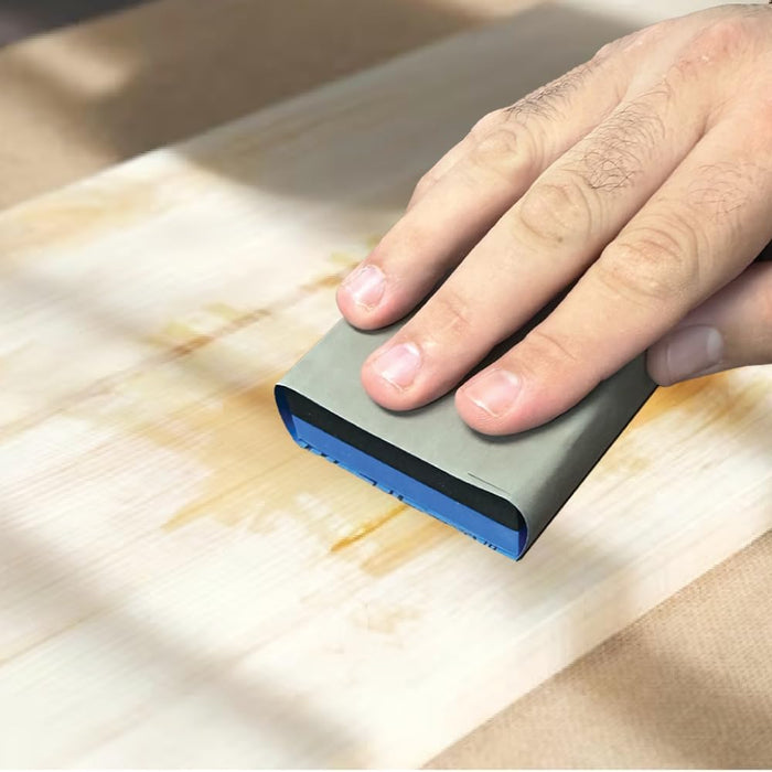 LAUCO EVA 2-Pack Double-Sided Semi Rigid Sanding Blocks Sponge for Woodworking, Furniture Finishing, Drywall Sanding, Metal Surface Prep, Paint preparation and Color Sanding 57044
