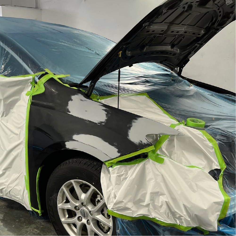 LAUCO DINOGREN High Performance Masking Tape for Car Paint, Heat & Water Resistant, Multi-Purpose Green (1 in (36 Rolls))