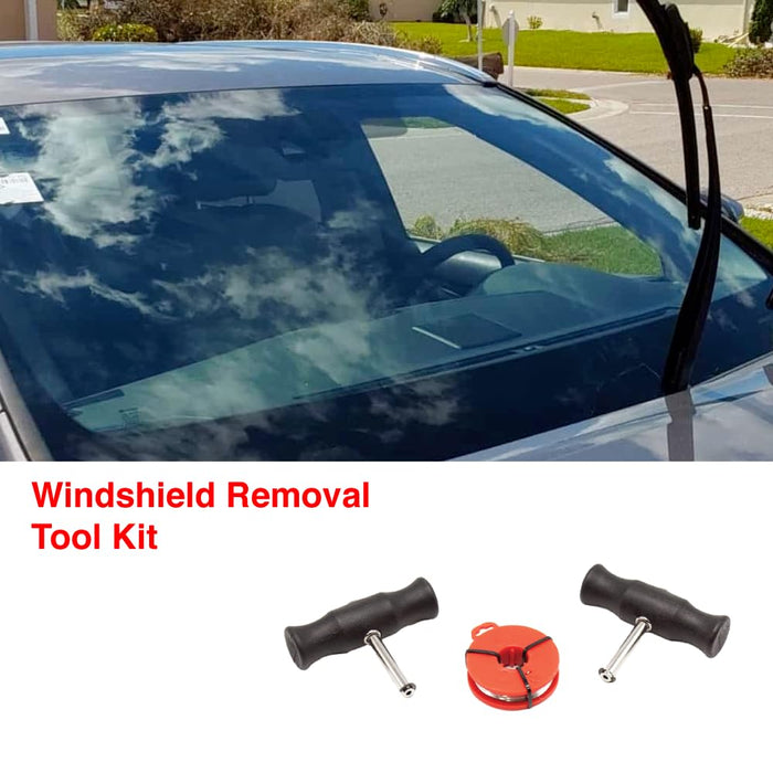 LAUCO Car Windshield Removal Tool Kit with Steel Wire, Universal Car Windscreen Glass Remover Tool Set