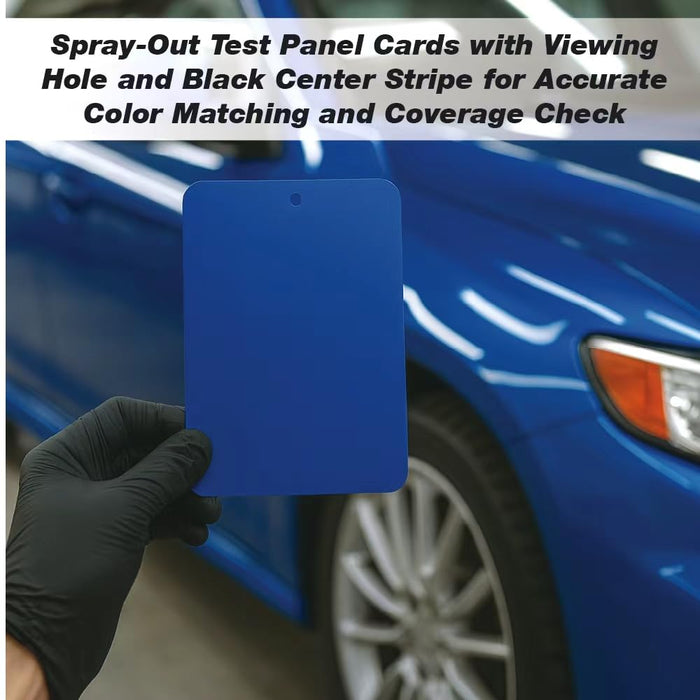 LAUCO Metal Spray Out Cards – White & Medium Grey Automotive Color Matching Test Panels – 4" x 6" Spray Out Sample Cards – (50 Pack)