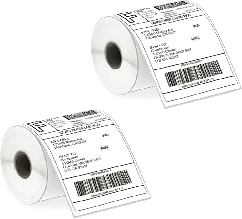 4x6 Thermal Shipping Labels – 500 Labels,2 Rolls, Perforated, Strong Adhesive Direct Thermal Printer Labels Compatible with Rollo Zebra Munbyn for Shipping Packages Barcode Labels (500 Label) 75906