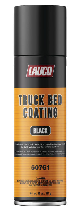 LAUCO Truck Bed Coating Black Aerosol Spray Can 15oz - Textured, Suitable For All Truck Beds (1) 50761