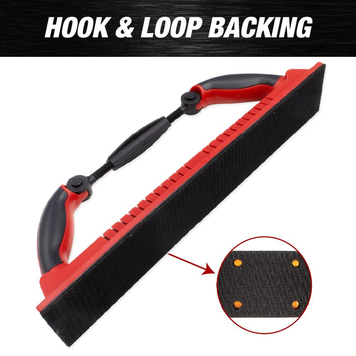Adjustable Radius Flex Longboard Hand Sanding File Block with Hook & Loop Backing & PSA, Use Continuous Rolls, Sanding Blocks Auto Body, Sanding Blocks for Wood, Manual Sanding Tool 57066