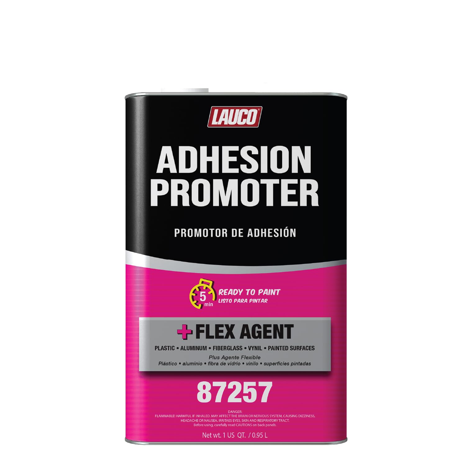 LAUCO Adhesion Promoter Quart, Automotive Surface Adhesion Enhancer with Flex Agent for Plastic, Metal, Fiberglass, and Vinyl, Fast Dry, Ready to Paint in 5 Minutes 87257