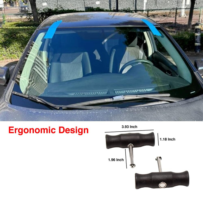 LAUCO Car Windshield Removal Tool Kit with Steel Wire, Universal Car Windscreen Glass Remover Tool Set