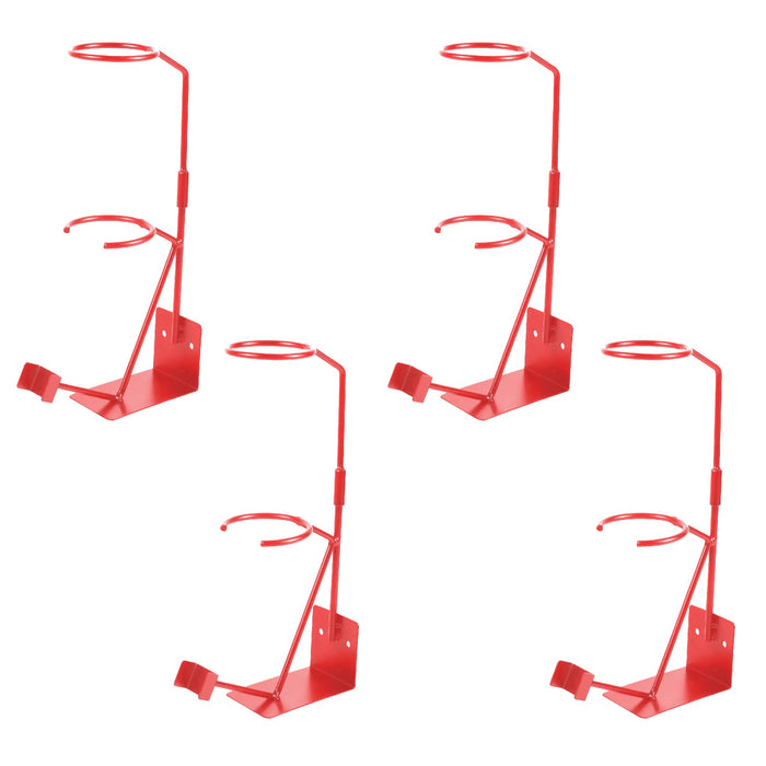 LAUCO Spray Paint Gun Holder, Gravity Spray Gun Holder Stand with Strainer Holder, Paint Gun Stand for Wall or Bench Mount, HVLP, Red (Without 250 Strainers, 4)