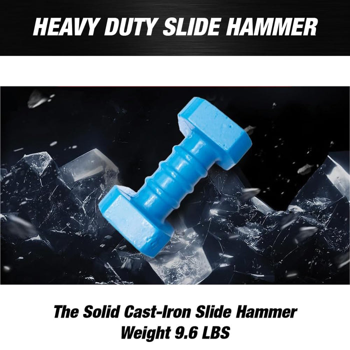 LAUCO Heavy Duty Slide Hammer Dent Puller Set, Auto Body Slide Hammer Metal Dent Removal Kit, 14pc Car Dent Remover Tools for Cars, Trucks & More