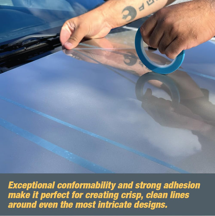 LAUCO 1/4" Fine Line Automotive Pinstriping Masking Tape - Pack of 2-36 Yard Roll