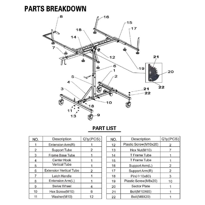 LAUCO Multifunction Paint Stand, Automotive Paint Stand, Body Panel Stand, Door Stands for Painting, Paint Stands Auto Body, Fender Stand, Hood Stand, Auto Body Repair Tools Adjustable Paint Stand 07754