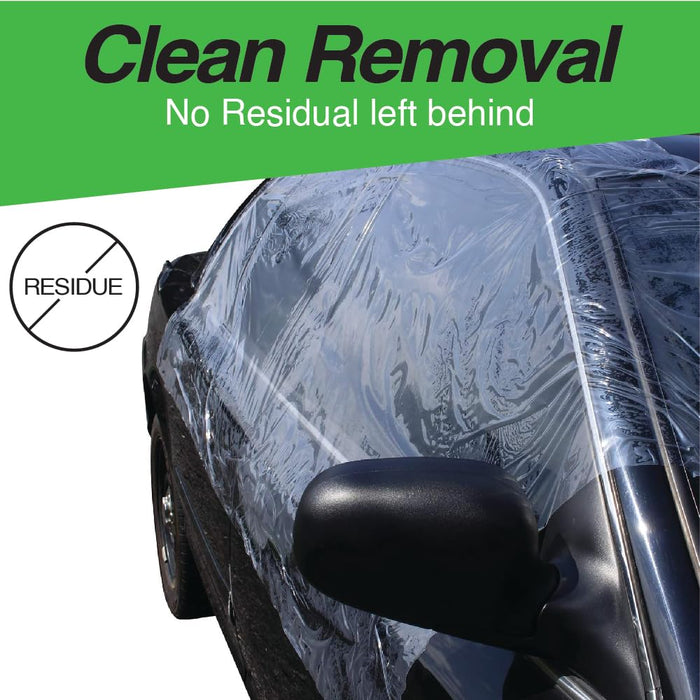 MAXIFILM Crash Wrap, 36 inch x 100 feet, Clear Collision Wrap for Damaged Vehicles & Car Windows, Removes Cleanly, Attaches Securely, Removes Cleanly (1885)