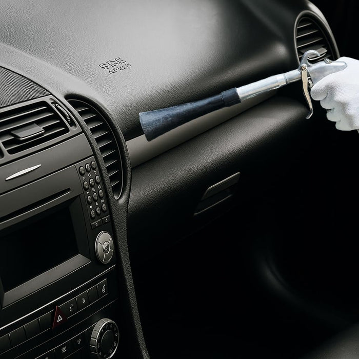 LAUCO Air Blow Gun for Car Detailing, Tornado Car Cleaning Gun, Air Compressor for Car Detailing, Air Blower for Car Detailing, Cleaning Tool with Nozzle and Auto Detailing Dusting Brush for Dirt