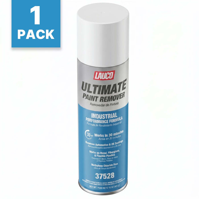LAUCO Ultimate Paint Remover Spray (Pack of 1) Industrial Strength Fast Acting Paint Stripper Removes Automotive Coatings 2K Finishes Works on Metal Fiberglass and Chloride Free 37528