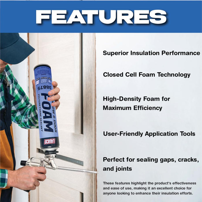 Spray Foam Insulation Kit, Expanding Foam Sealant, Spray Insulation Foam, Closed Cell Spray Foam, Wall Insulation Spray Foam Kit , High Density Spray Foam (Insulation Foam Kit, 24 Pack) 38875