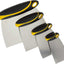 4-Piece Set of Stainless Steel Body Filler and Putty Spreaders/Scraper