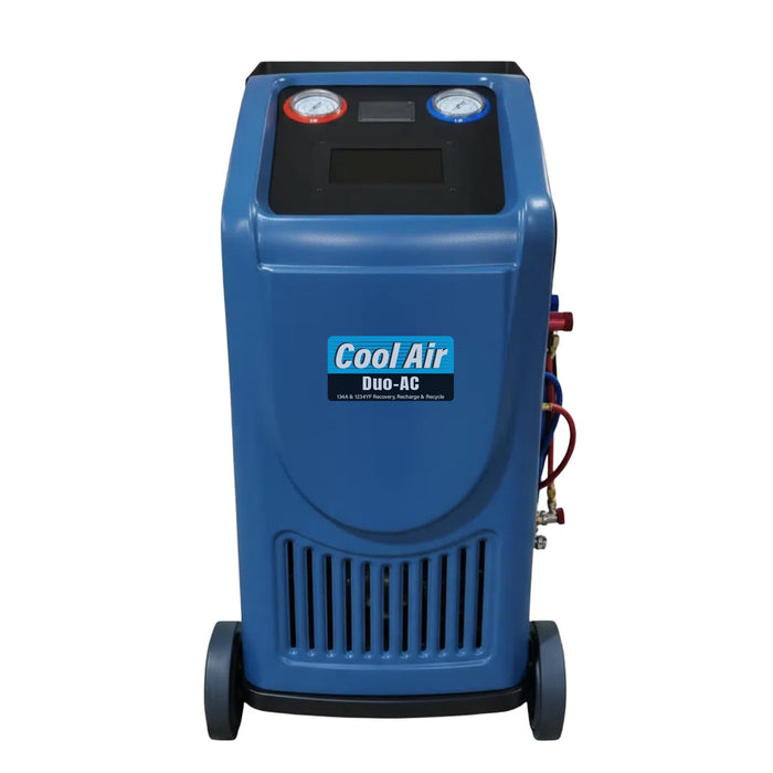 LAUCO Cool Air Duo-AC Machine – Professional Automotive A/C Recovery & Recharge Station | Full-Automatic Dual Refrigerant Service Machine for R134a & HFO-1234yf with 7-Inch Touch Screen (Duo-AC)