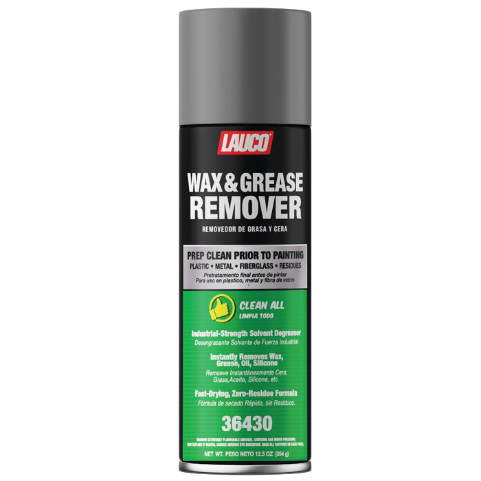 LAUCO Wax and Grease Remover 13oz Pack of 1 Sprayer Multi-Surface Paint Prep Cleaner for Auto Body, Garage | Works On Plastic, Metal, Fiberglass Powerful Solvent Degreaser