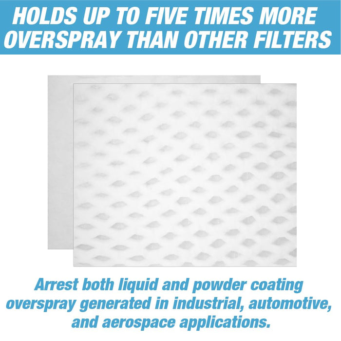 Paint Pocket Overspray Spray Booth Exhaust Arrestors Filters - White - 20 Per Pack (20 Inches x 25 Inches) (20 Pack - 20" x 25") 26517