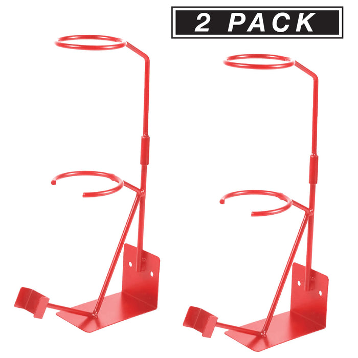 LAUCO Spray Paint Gun Holder, Gravity Spray Gun Holder Stand with Strainer Holder, Paint Gun Stand for Wall or Bench Mount, HVLP, Red (Without 250 Strainers, 2)