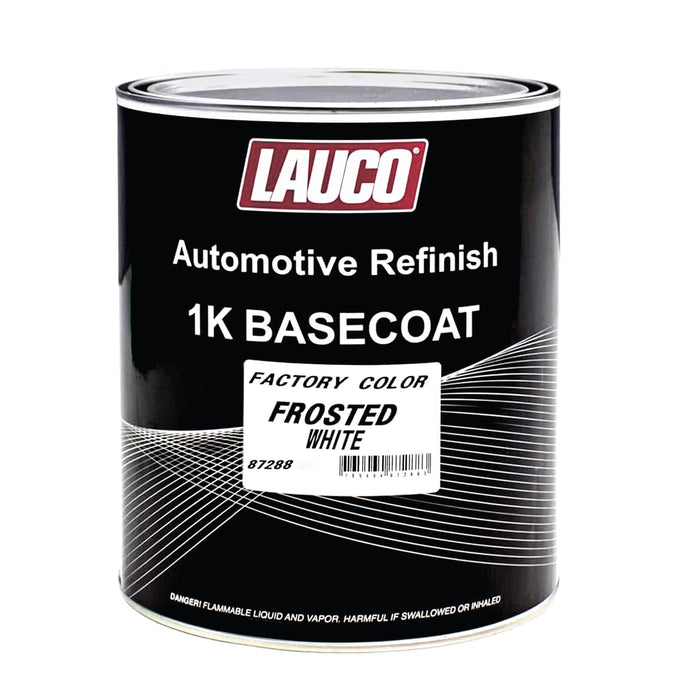 LAUCO 1K Basecoat Frosted White – White Automotive Paint – Factory Color Match – 1 Gallon – Spray Gun Ready – Mixing Ratio 1:1 – Car Repaint Base Coat 87288