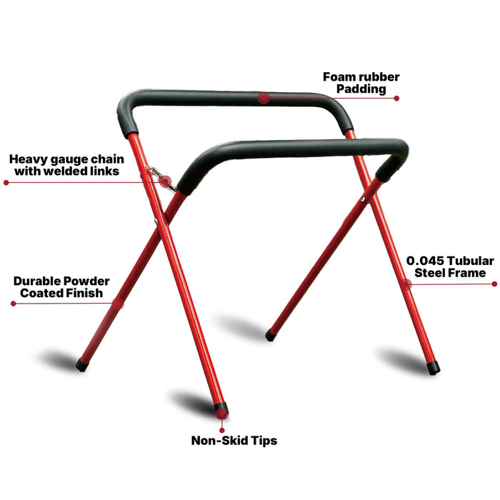 LAUCO Portable Workbench Folding Stand, 500 Pound Capacity Foldable Portable Work Stand , 41" x 43" x 35", Heavy-Duty Bumper Stand for Garage and Shop [9080]