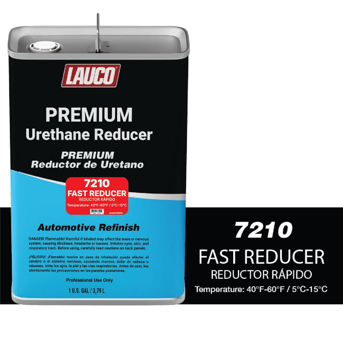 LAUCO Fast Urethane Grade Reducer (7210), 2 Gallon, 40°F - 60°F - For Automotive Paint and Industrial Paint Use - High Performance Automotive Grade