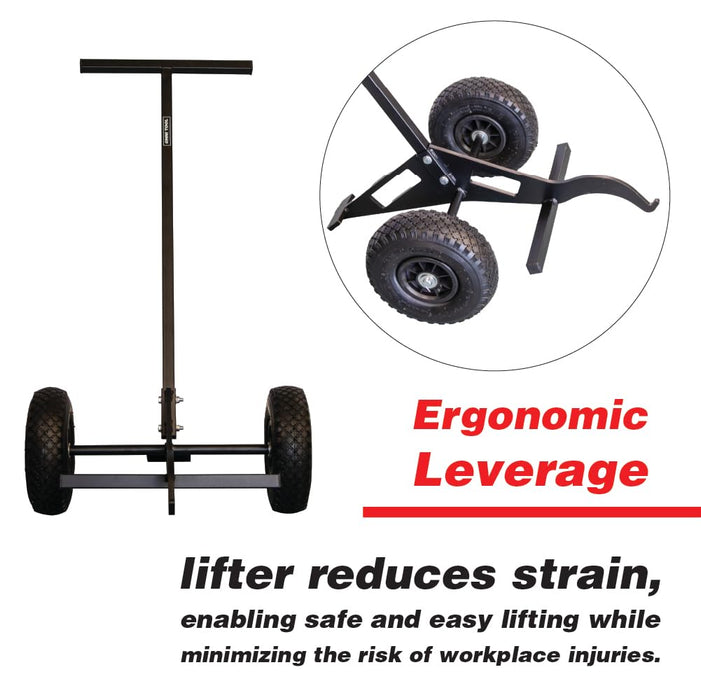 Lauco Grate Lifter Trolley | Heavy-Duty Grate Removal Tool for Spray Booths, Prep Bays - Ergonomic Design with 8” Wheels- 39113