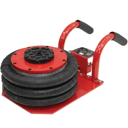 Pneumatic Triple Bag Air Jack 3 Ton/6600 lbs, Airbag Jack with Six Steel Pipes, Lift up to 15.5 inch, 3-5 s Fast Lifting Pneumatic Jack, with Side Handles for Car, Garage, Repair (Red) - National Supply Company