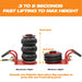 Pneumatic Triple Bag Air Jack 3 Ton/6600 lbs, Airbag Jack with Six Steel Pipes, Lift up to 15.5 inch, 3-5 s Fast Lifting Pneumatic Jack, with Side Handles for Car, Garage, Repair (Red) - National Supply Company