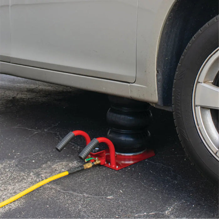 Pneumatic Triple Bag Air Jack 3 Ton/6600 lbs, Airbag Jack with Six Steel Pipes, Lift up to 15.5 inch, 3-5 s Fast Lifting Pneumatic Jack, with Side Handles for Car, Garage, Repair (Red) - National Supply Company