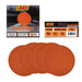 6” Premium Ceramic Orange PSA Discs, No Hole, Self Adhesive Random Orbital Sander Discs for Sanding Polishing on Fiberglass, Metal, Wood - National Supply Company