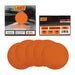 6” Premium Ceramic Orange PSA Discs, No Hole, Self Adhesive Random Orbital Sander Discs for Sanding Polishing on Fiberglass, Metal, Wood - National Supply Company