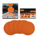 6” Premium Ceramic Orange PSA Discs, No Hole, Self Adhesive Random Orbital Sander Discs for Sanding Polishing on Fiberglass, Metal, Wood - National Supply Company