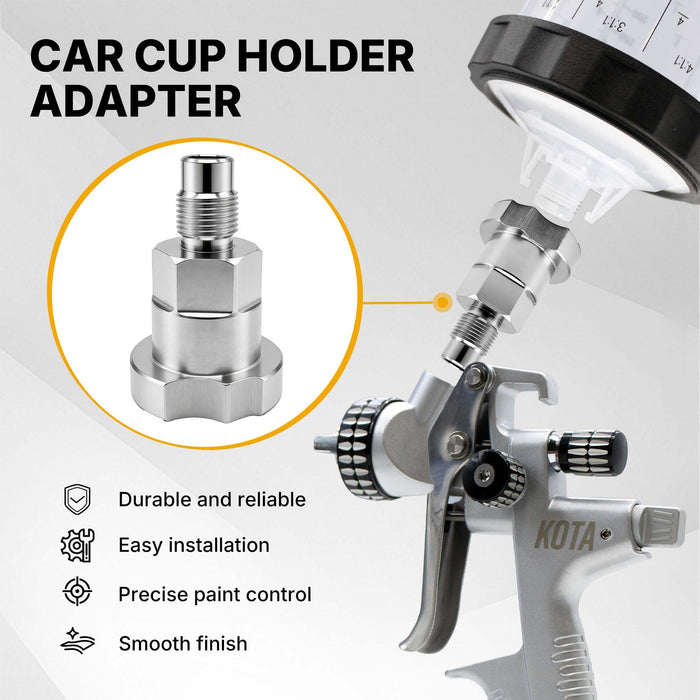 Adapter Paint Spray Gun (8) (Aftermarket) Compatible with 1.0 System Only and The Disposable Spray Gun Cup Liners and Lid System ADP8